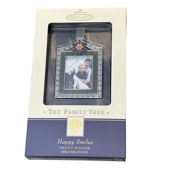 Hallmark Keepsake 04' The Family Tree Silver Photo Frame Christmas Ornament New - Picture 1 of 5
